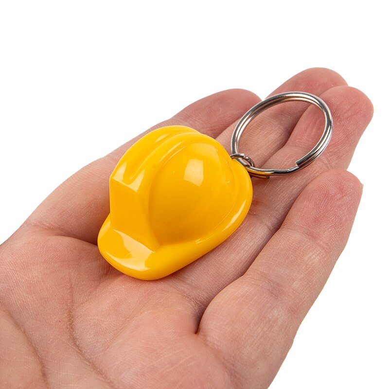 Helmet Hard Hat Keychain Holiday Creative Safety Helmet Keying Jewelry Gift Plastic 3D Helmet Keychain - Charlie Dolly