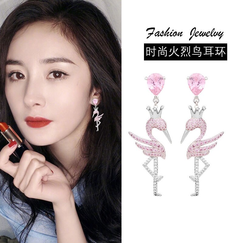 Women's Earrings 3D Hummingbird Earrings Animal Jewelry Cute Girly Ear Accessories Wedding Party Gifts - Charlie Dolly