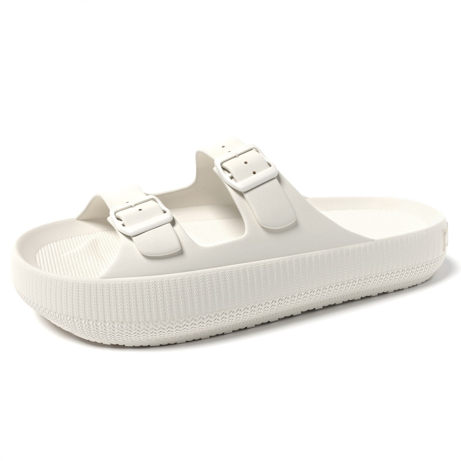 Feslishoet Women Platform Double Button Sandals Swimming Pool Gym House Shower Quickdrying Opentoed Slippers Indoor Shoes - Charlie Dolly