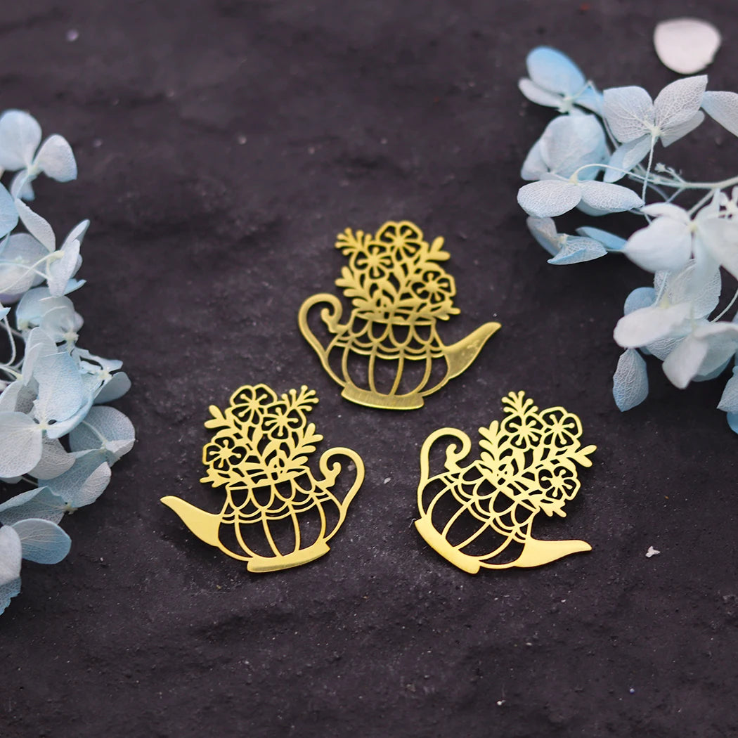 3pcs DIY Earrings Lotus Flower Yogo Buddha Stainless Steel Pendant Moon Charm For Jewelry Making Necklace Amulet Accessories
