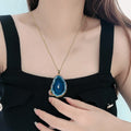 Fashion Irregular Magic Agate Piece Crystal Color Quartz Stone Natural Gold Pendant Necklace Jewelry Reiki Healing Gift - Charlie Dolly