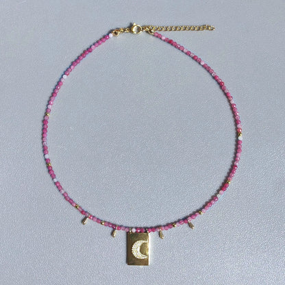 Hand-Made Exquisite Natural Stone Beaded Necklace Charm Eye Pattern Accessory Pendant Women Retro Fashion Neck Jewelry Колье