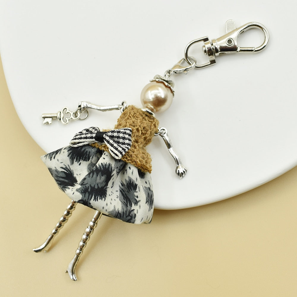 YLWHJJ brand Doll Handmade Cute charm keychain for Women Car Pendant Girls fashion Jewelry Bag key chains Accessories key ring - Charlie Dolly