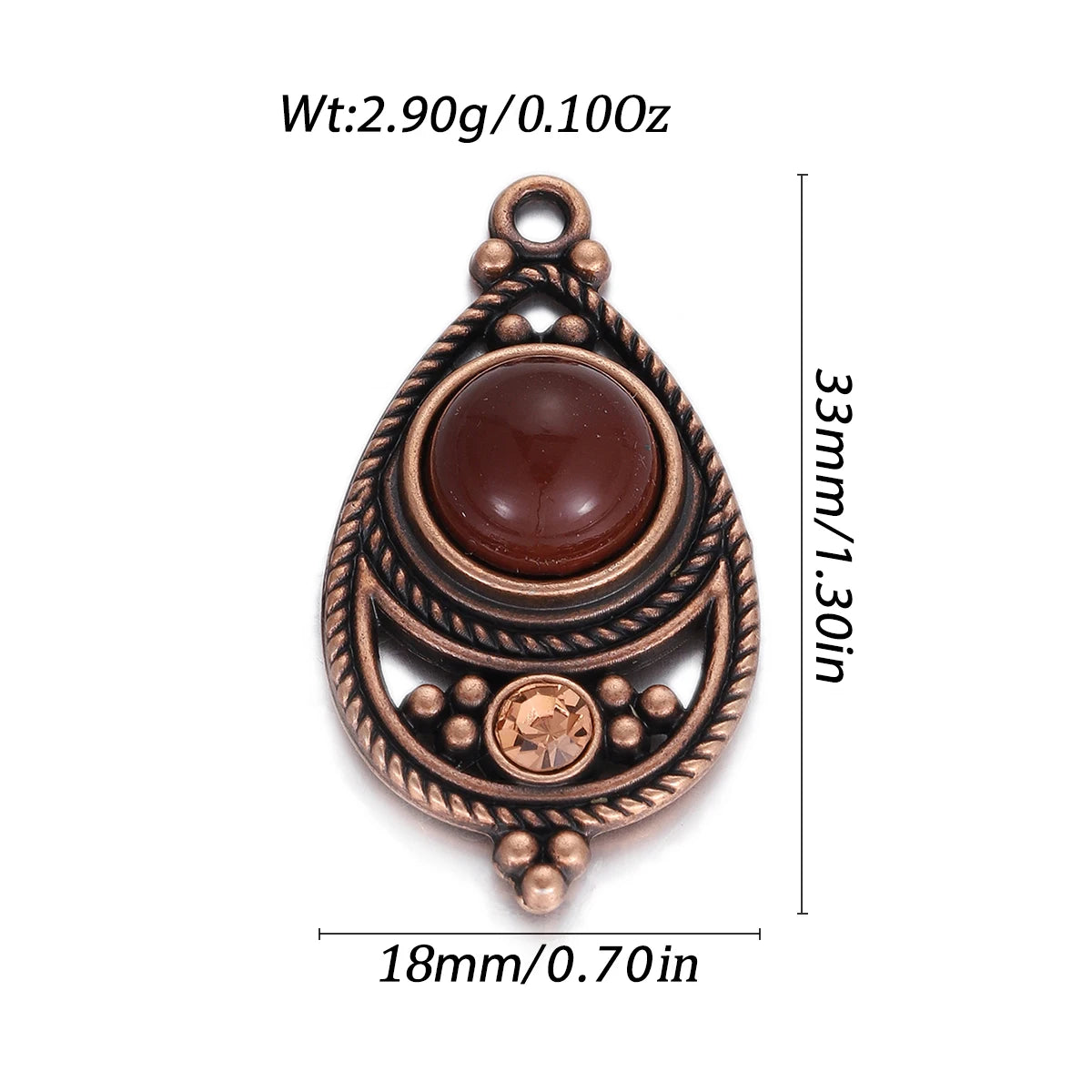 Boho Natural Stone Crystal Geometric Pendant Charms Pendants Earring Necklace Diy Women Jewelry Making Accessories
