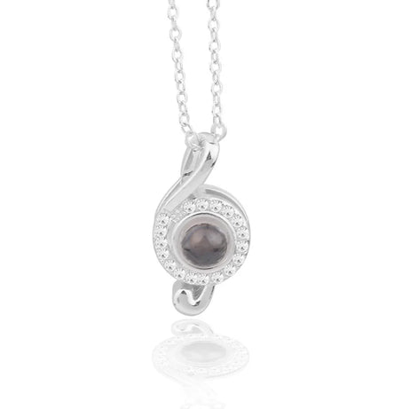 Projection Necklace, I Love You in 100 Languages, Zircon Heart Pendant Gift