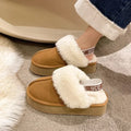 Women's Designer Non-slip Slip on Warm Platform Shoes 2023 Winter New Fashion Thick Fur Slippers Sandals Slides Zapatos De Mujer - Charlie Dolly