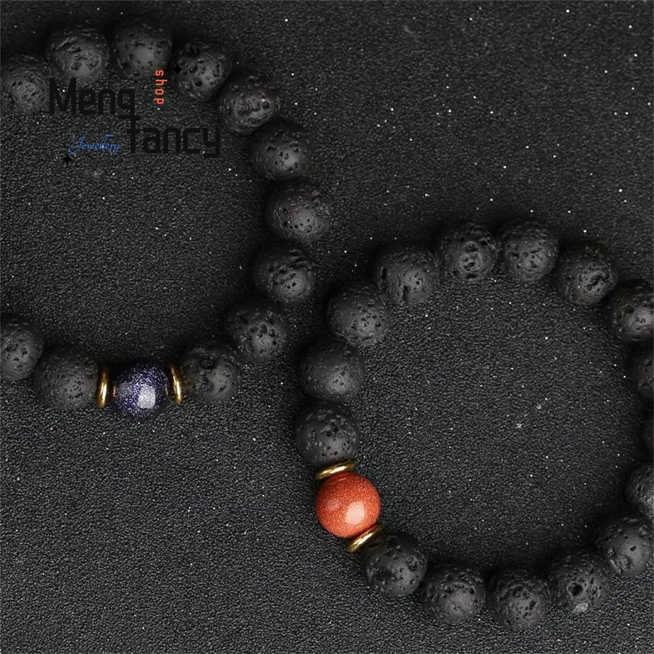 Volcanic Lava Stone Boho Bracelet