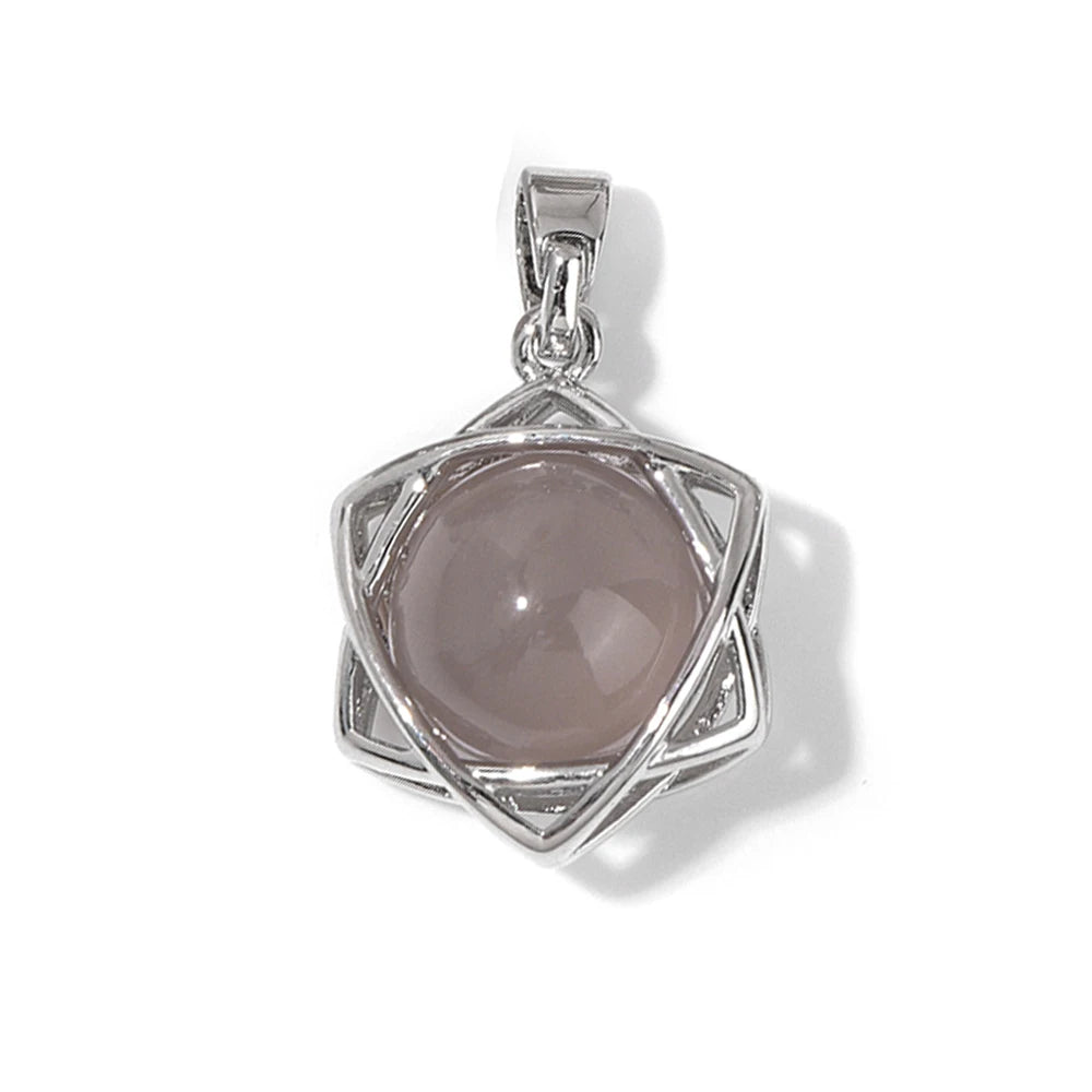 Hexagram Star Pendant Lapis Lazuli Amethysts Natural Stone Charms For Making Necklace Earrings Amulet Star of David Jewelry