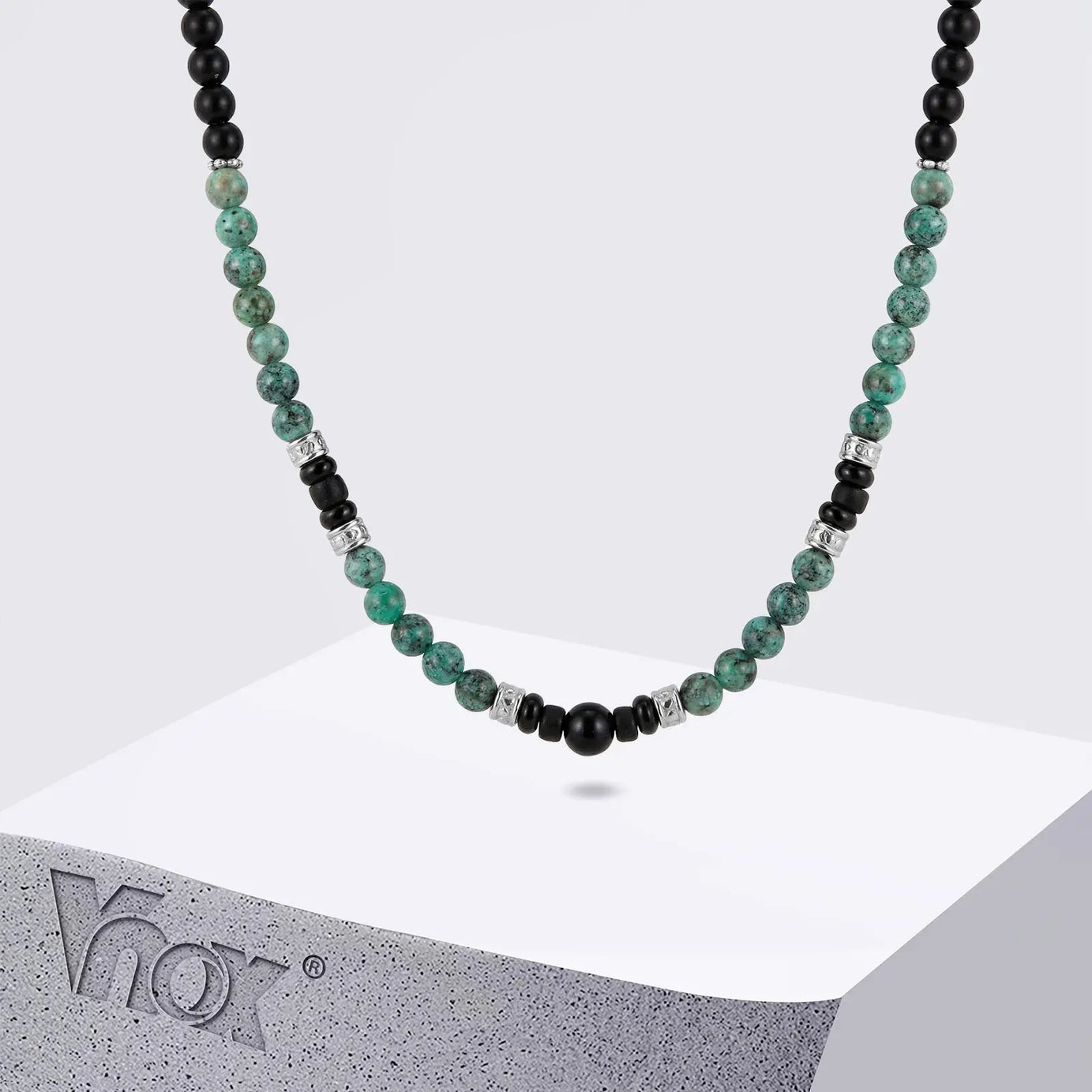 Natural Stone Beaded Choker Necklace