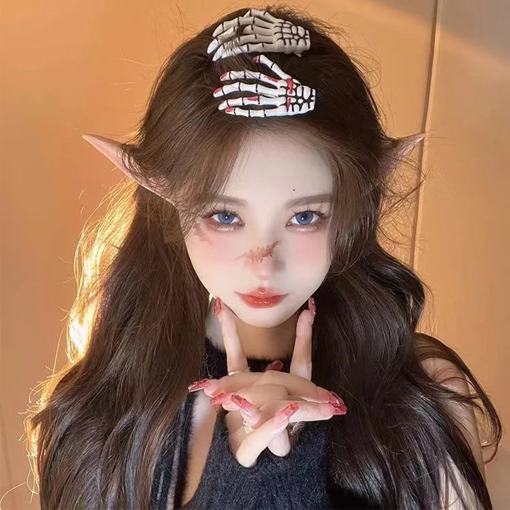 Creative Skeleton Hand Hair Clip for Women Girl Gothic Style Colorful Hairpin Halloween Makeup Party Headwear Hair Accessories - Charlie Dolly