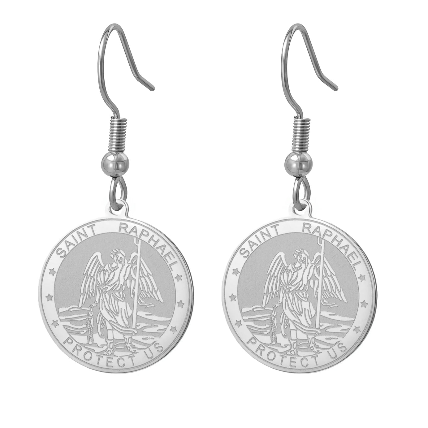 Archangel Raphael Sacred Protection Boho Earrings, Angelic Healing Talisman