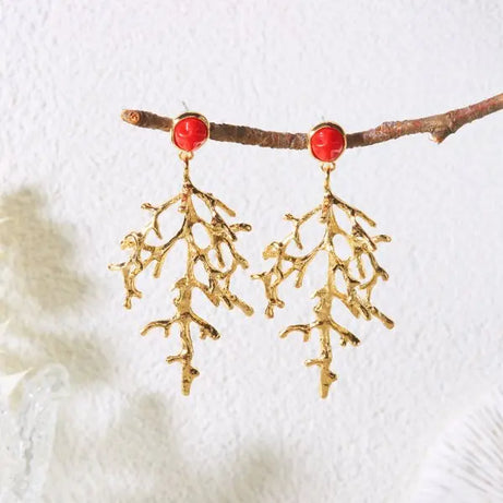 Coral, Starfish and Rice Bead Sun Boho Necklace, Earring or Ring