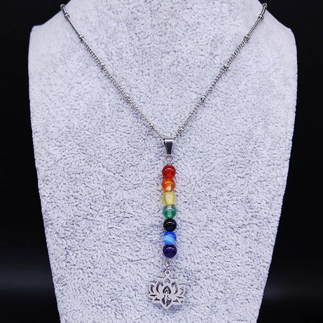7 Chakra Lotus & Flower of Life Pendant, Sacred Geometry Necklace or Earrings