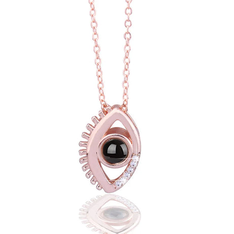 Projection Necklace, I Love You in 100 Languages, Zircon Heart Pendant Gift