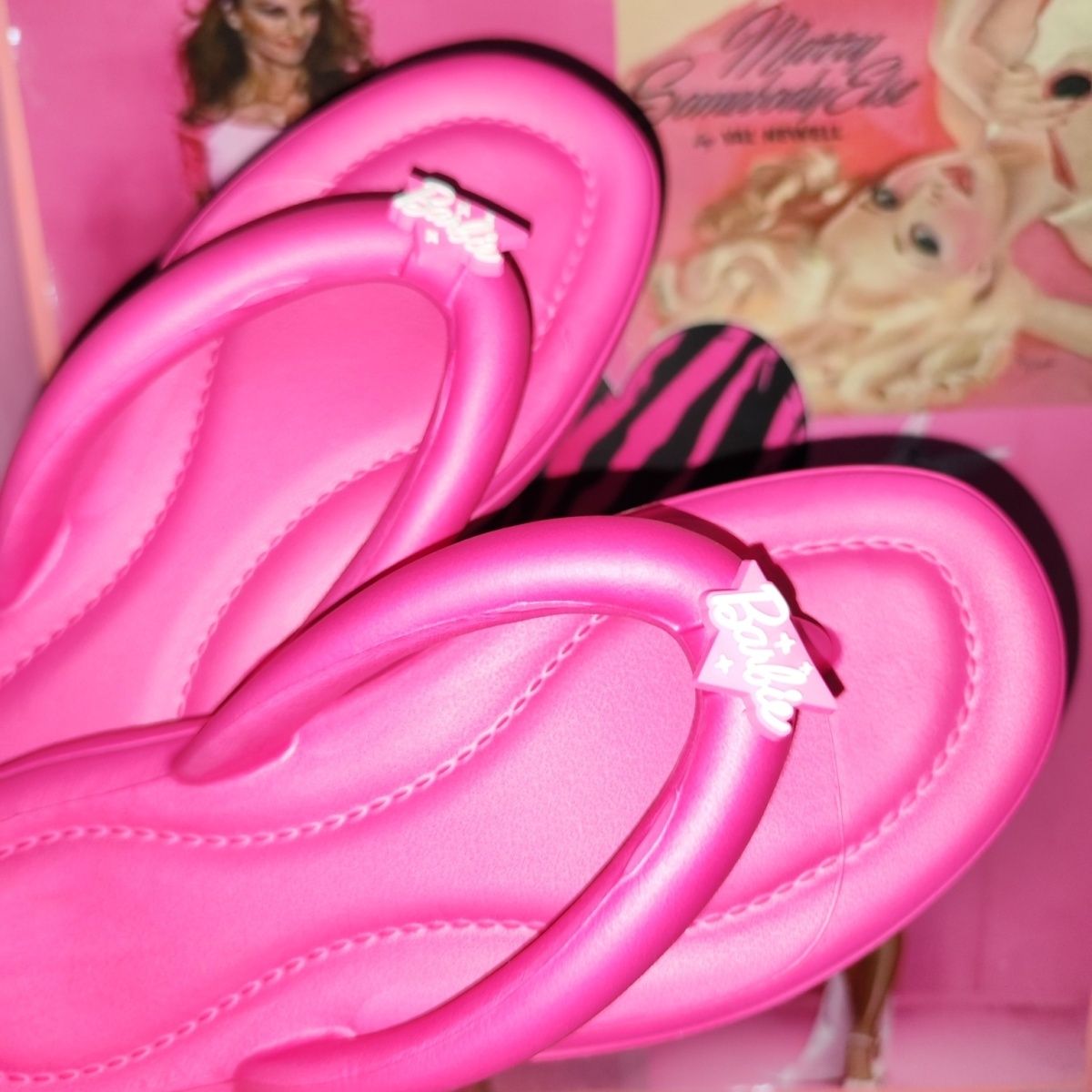 Y2K Girls Barbie Slippers Fashion Ladies Homemade Love Letter Eva Flip-Flops Female Sandals Shoes Women All Match Slippers Gifts
