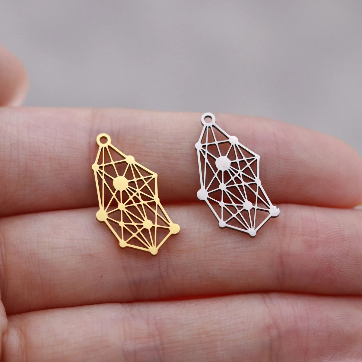 3pcs Glasses Charms DIY Earring Necklace Bracelet Unicycle Love House Hamsa Hand Lotus Flower Pendant For Jewelry Making