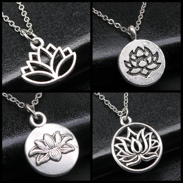 Creativity Retro Exquisite Fashion Party Jewelry Accessories Gift Lotus Flower Buddhist Yoga Pendant Necklace