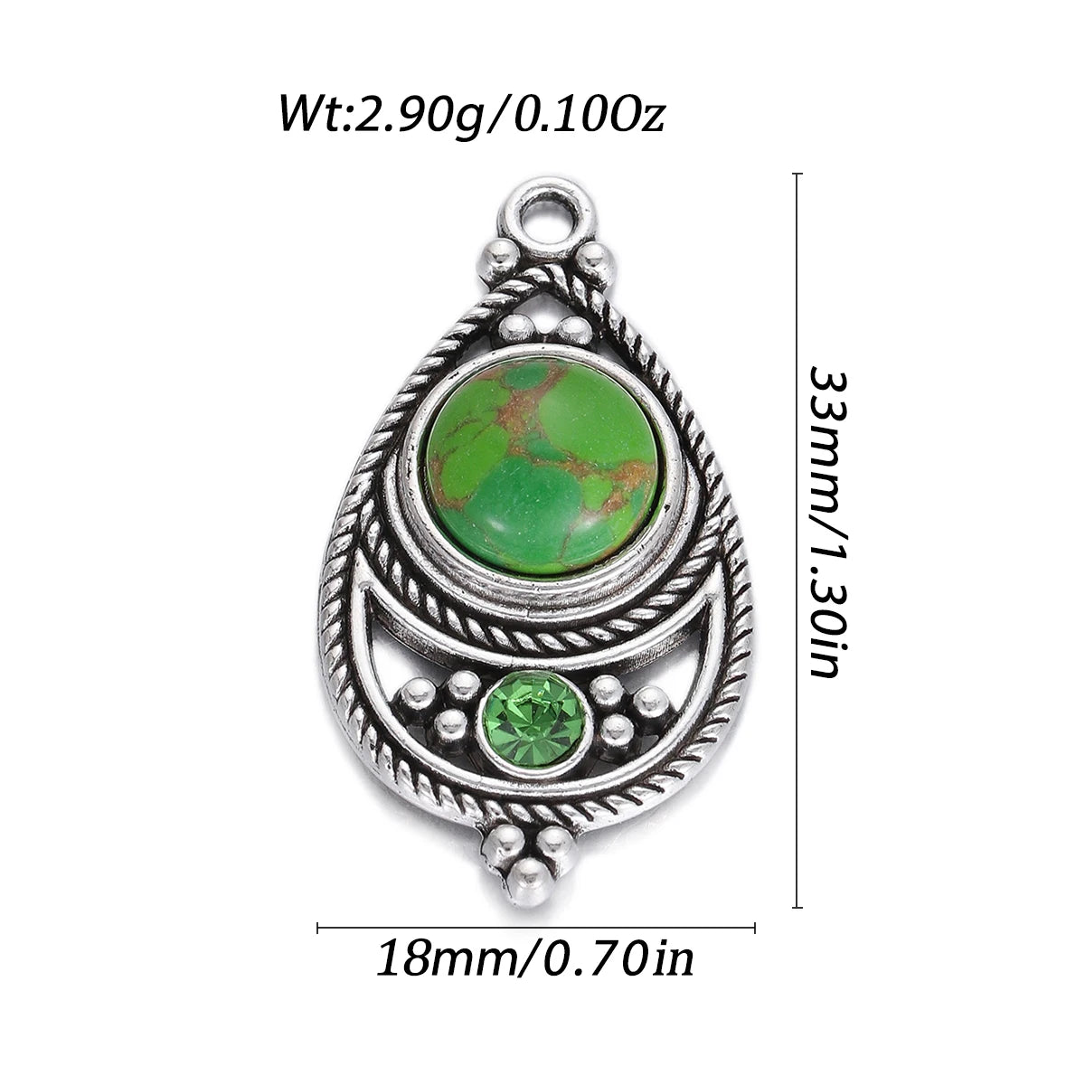 Boho Natural Stone Crystal Geometric Pendant Charms Pendants Earring Necklace Diy Women Jewelry Making Accessories