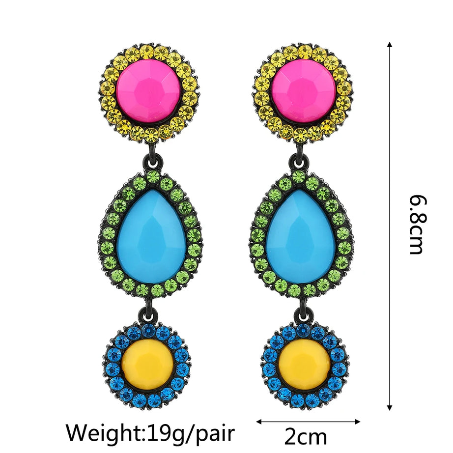 Luxury Charm Pendant Dangle Drop Earrings Jewelry