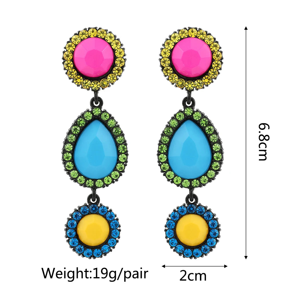 Boho Fashion Glamorous Decor Wedding Party Pendant Jewelry Trend Luxury Design Charm Dangle Drop Earrings For Women Accessories
