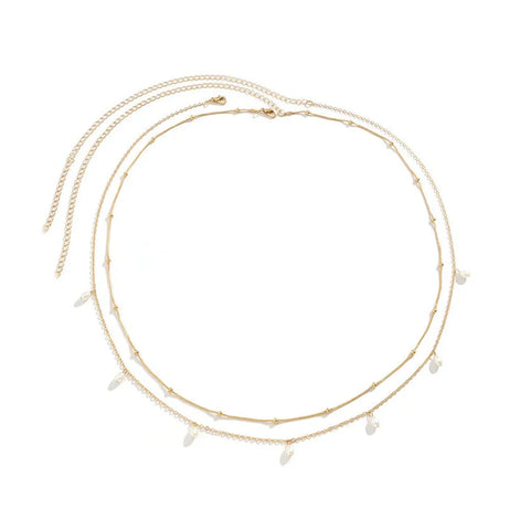 Double Layer Pearl Boho Waist and Belly Chain