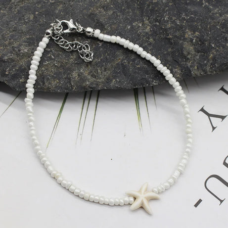 Beach Seashell and Starfish Handmade Beaded Boho Choker