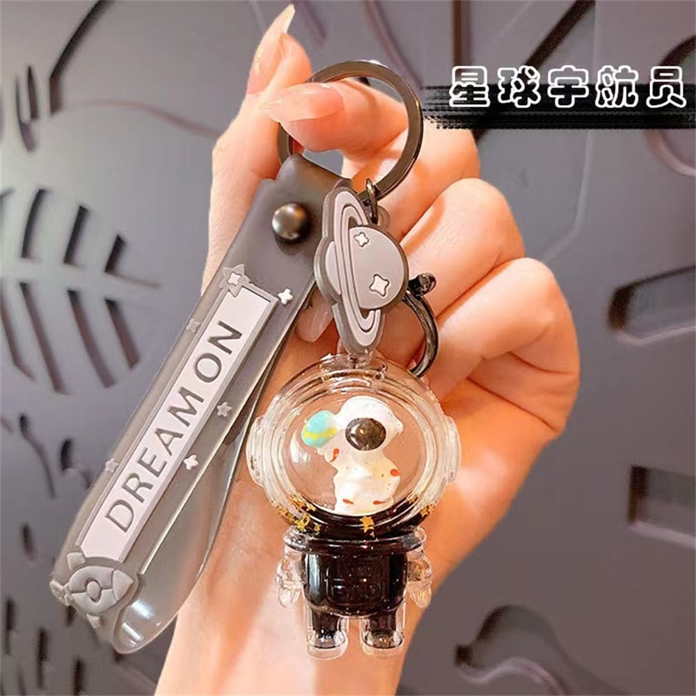 Cartoon Astronaut Bear Keychain Cute Astronaut Bear Doll Keychain Bag Pendant Couple Car Keychain Creative pack Charm Accessorie - Charlie Dolly
