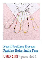 Natural Shell Beads Necklace Korean Fashion Heart Boho Polymer Clay Choker Colorful Pendant Summer Neck  Handmade Female Jewelry