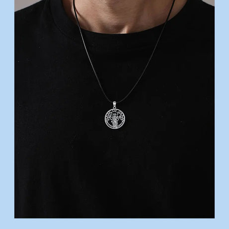 Triple Moon Goddess Hecate Amulet Necklace, S925 Sterling Silver