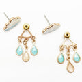 Original Cute Cloud Blue Rain Drop Dangle Earrings For Women 2022 Sweet White Glaze Charming Jewelry - Charlie Dolly