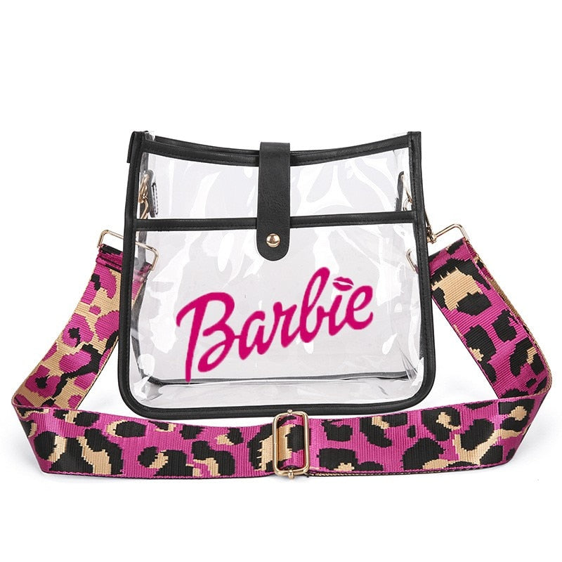 Fashion Ladies Barbie Letter Shoulder Bag Anime Kawaii Princess Female Candy Color Transparent Pvc Square Bag Women Handbag - Charlie Dolly