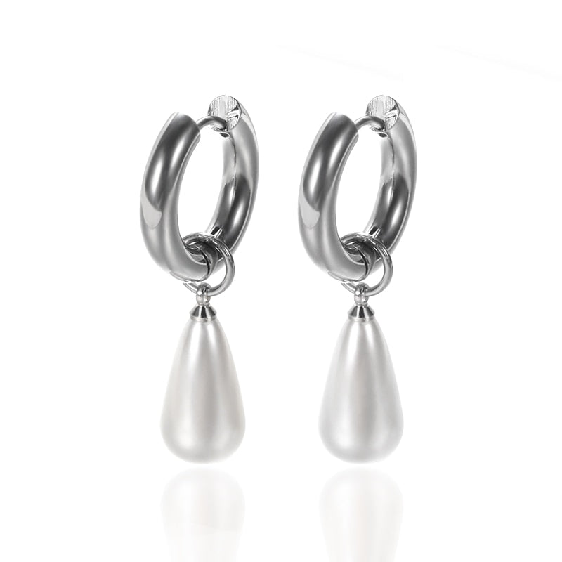 Imitation Pearl Earrings Women Fashion Snowflake Crystal Earrings Charm Zircon Jewelry Cute Earrings Best Choice for Couple Gift - Charlie Dolly