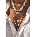 Summer Fashion Classic Irregular Green Shell Stone Short Necklace OT Button Copper Alloy Sea Shell Pendant Beach Choker Gift - Charlie Dolly