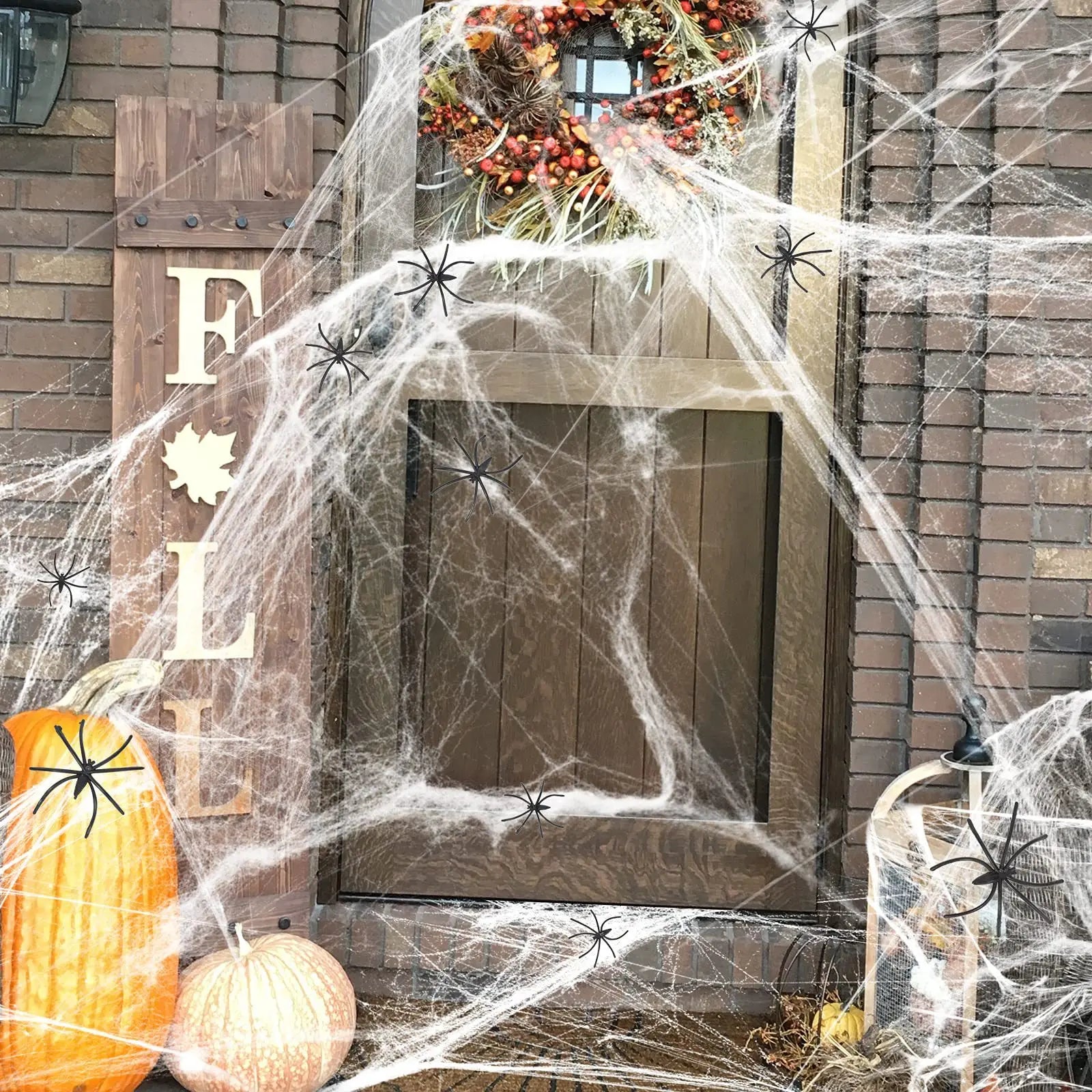 Halloween Decoration Party Accessories Decorations for Events Scream Festa Spider Web Black Outdoor Props Haunted House Spider - Charlie Dolly