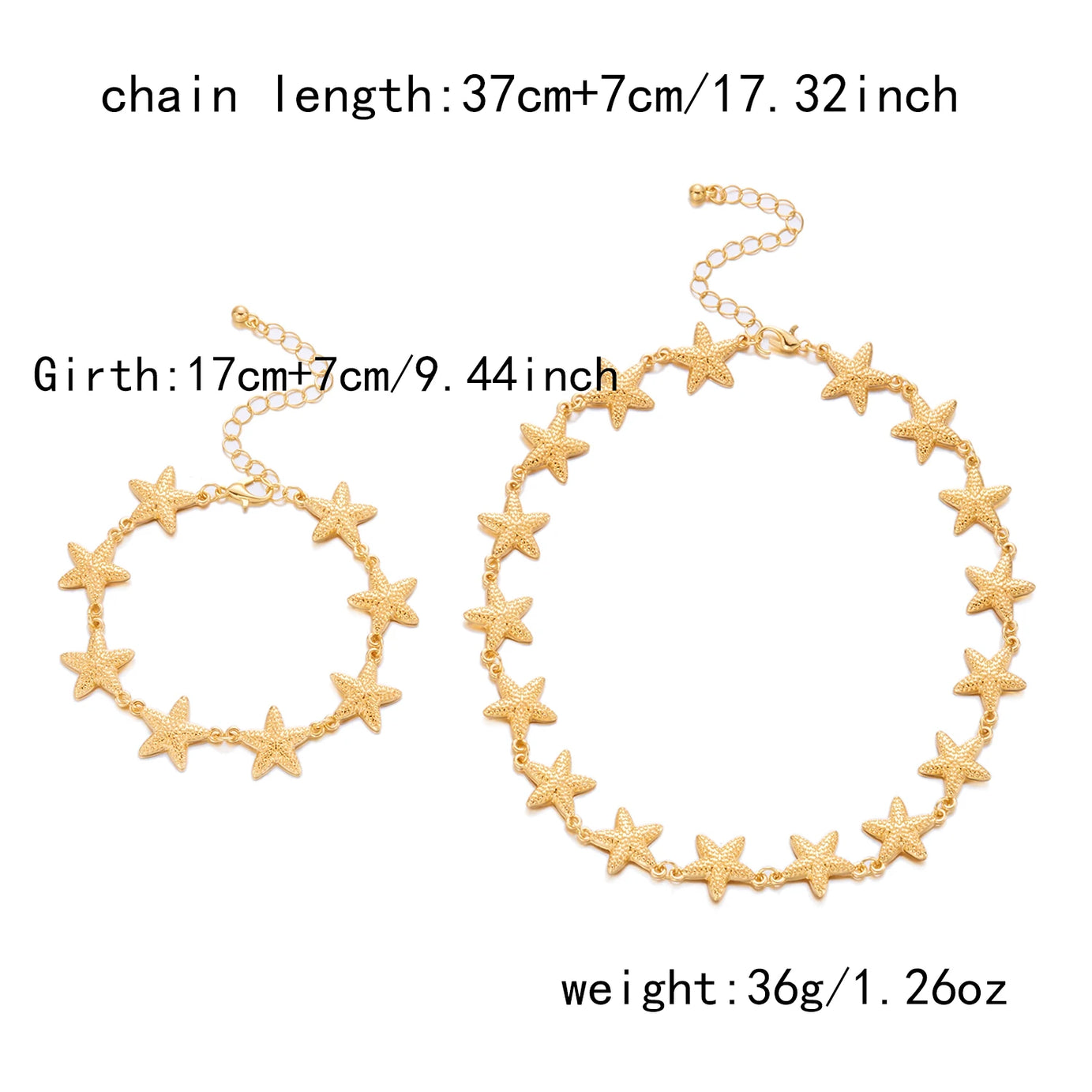 Shell, Starfish and Heart Bowknot Double Layer Choker