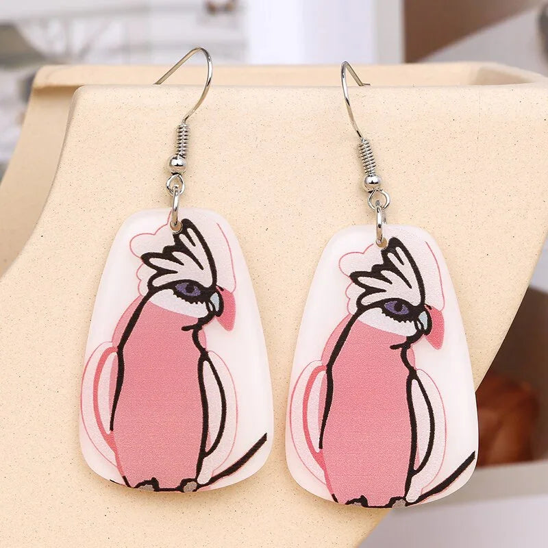 Japan Style Fashion Acrylic Tanjiro Earrings Demon Earrings Anime Cosplay Hanafuda Drop Long Earrings for Women Girls Jewelry - Charlie Dolly