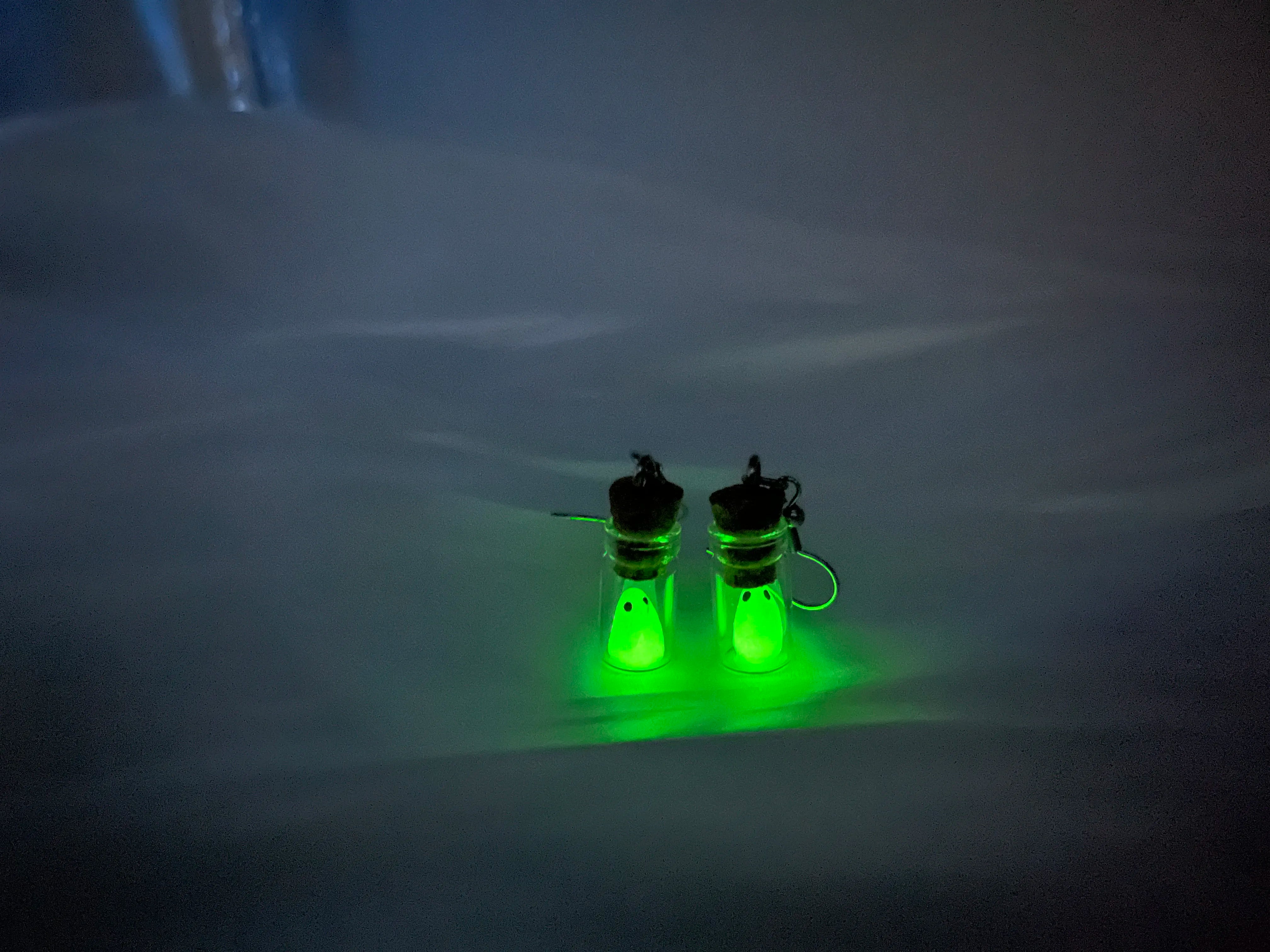 Ghost in Bottle Earrings Glow in the Dark Ghost Dangle Earrings Luminous Halloween Jewelry for Women and Girl - Charlie Dolly