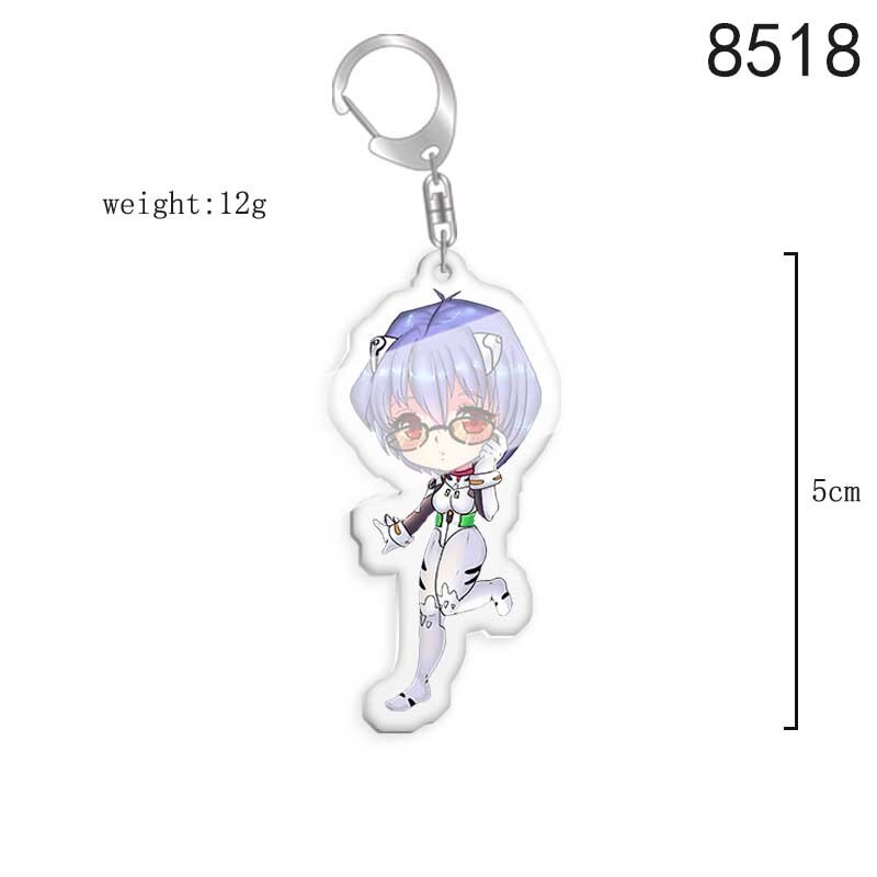 Anime EVA Keychain Cute Q Version Characters Cartoon Print Acrylic Key Chain Ring Holder Bag Charm Classic Jewelry Teens Gift - Charlie Dolly