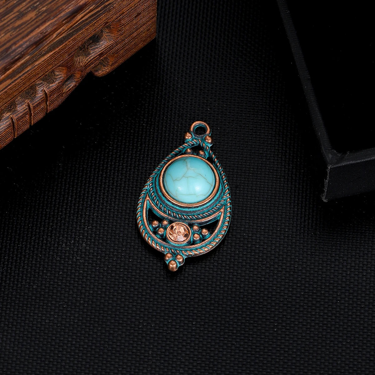Boho Natural Stone Crystal Geometric Pendant Charms Pendants Earring Necklace Diy Women Jewelry Making Accessories
