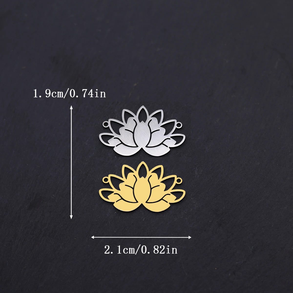 3PCS DIY Amulet Lotus Flower Yogo Buddha Stainless Steel Pendant Charm For Jewelry Making Necklace Religion Crescent diy Supplie