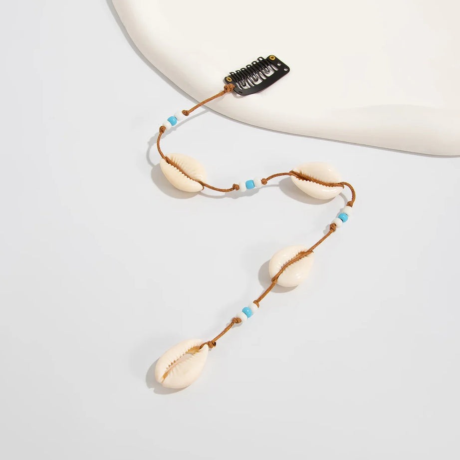 Shell Bead Mermaid Boho Hair Extension Strand