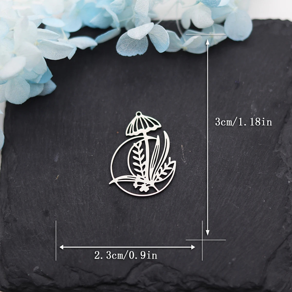 3pcs DIY Earrings Lotus Flower Yogo Buddha Stainless Steel Pendant Moon Charm For Jewelry Making Necklace Amulet Accessories