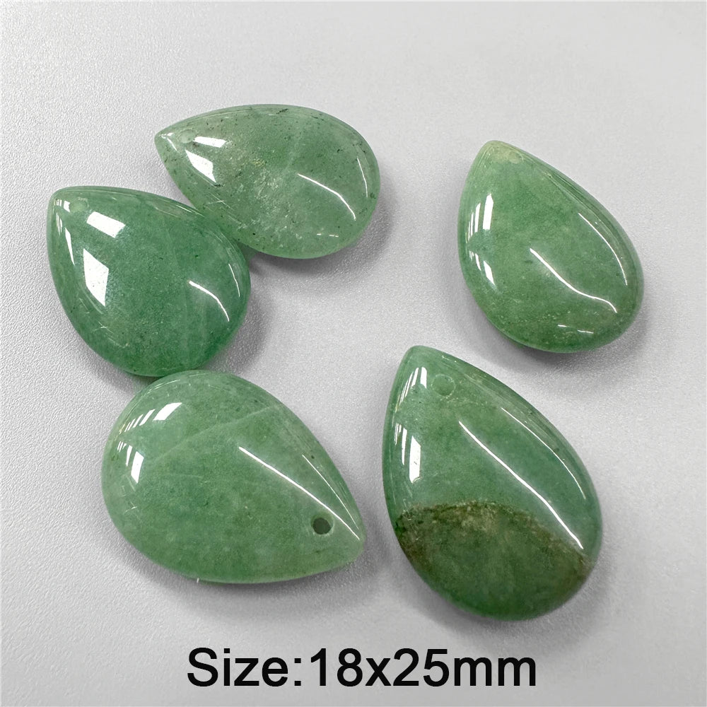 Natural Water Drop Stone Pendant 18x25mm Lapis Lazuli Amethysts Quartzs Charms Bead For Jewelry Making DIY Necklaces Earrings