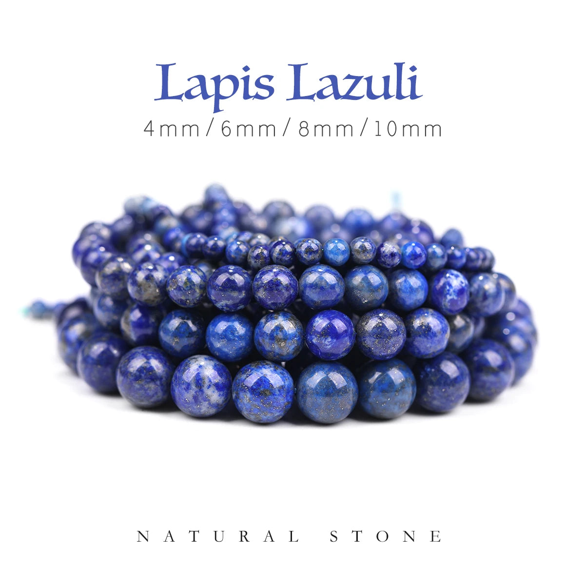 AAA Natural Stone Beads Lapis Lazuli Round Loose Stone Beads For Jewelry Making DIY Bracelet Earrings Accessories  4/6/8/10mm