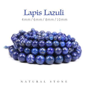 AAA Natural Stone Beads Lapis Lazuli Round Loose Stone Beads For Jewelry Making DIY Bracelet Earrings Accessories  4/6/8/10mm