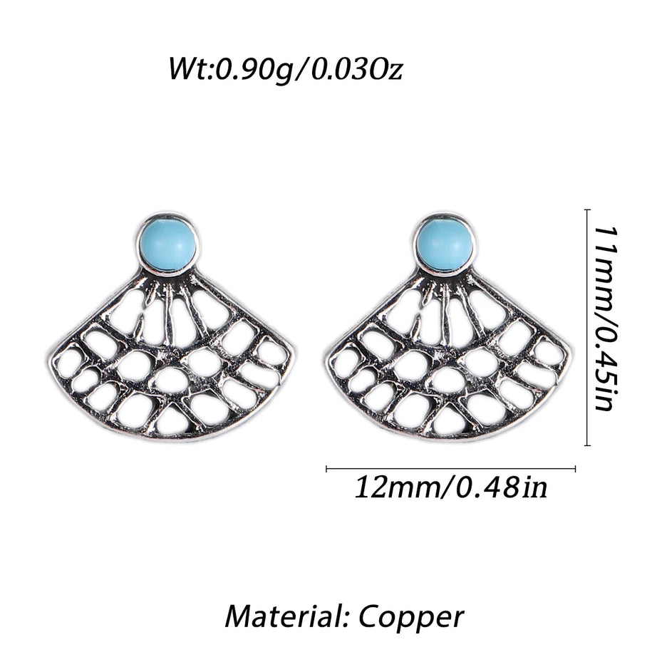 Turquoise Arrow Triangle Mini Stud Earrings Jewelry