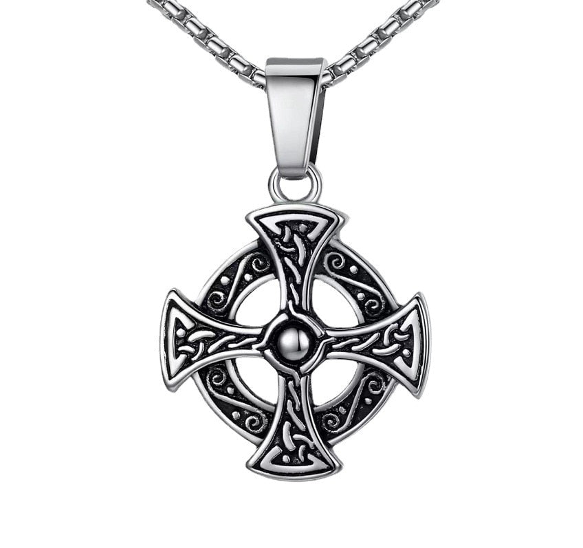Vintage Odin Celtics Knot Pendant Necklace Men Punk Viking Jewelry Odin Trinity Necklace - Charlie Dolly