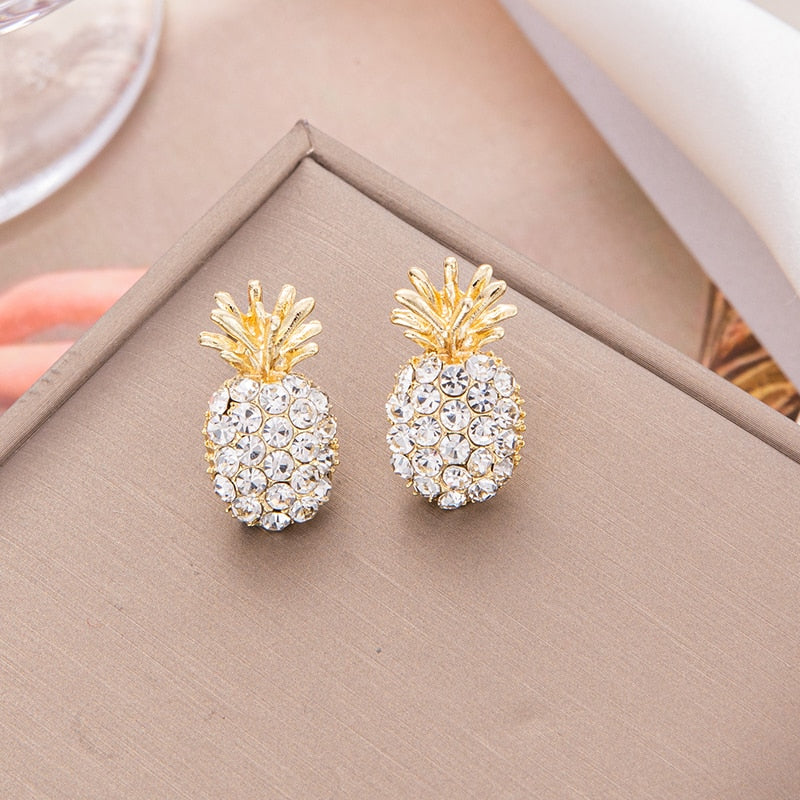 Pineapple Pearl Earrings French Retro High-quality Earrings Net Red Temperament Female  Wave Earrings Prevent Allergy - Charlie Dolly
