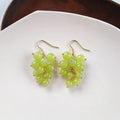 Fashion Grape Earrings for Women Simple Cute Fruit Green Beads Drop Dangle Hook Earring Party Trendy Jewelry Accessories Gift - Charlie Dolly