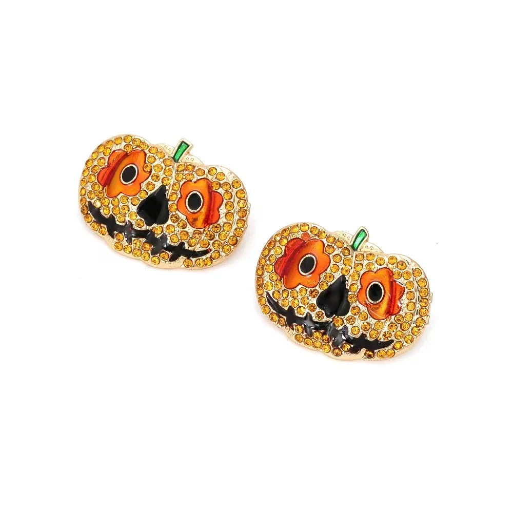 Exaggerated Rhinestone Characters Earrings for Woman 2023 Halloween Earrings Jewelry Party Casual - Charlie Dolly